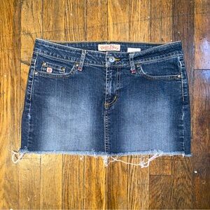 Y2K Paris Blue denim mini skirt